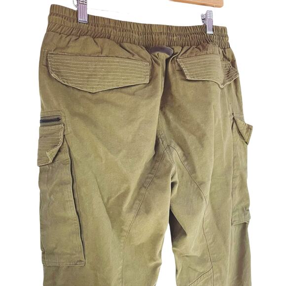 RICHIE LE Heavy Cotton Canvas Cargo Pants in Olive Green Size M - Picture 6 of 8